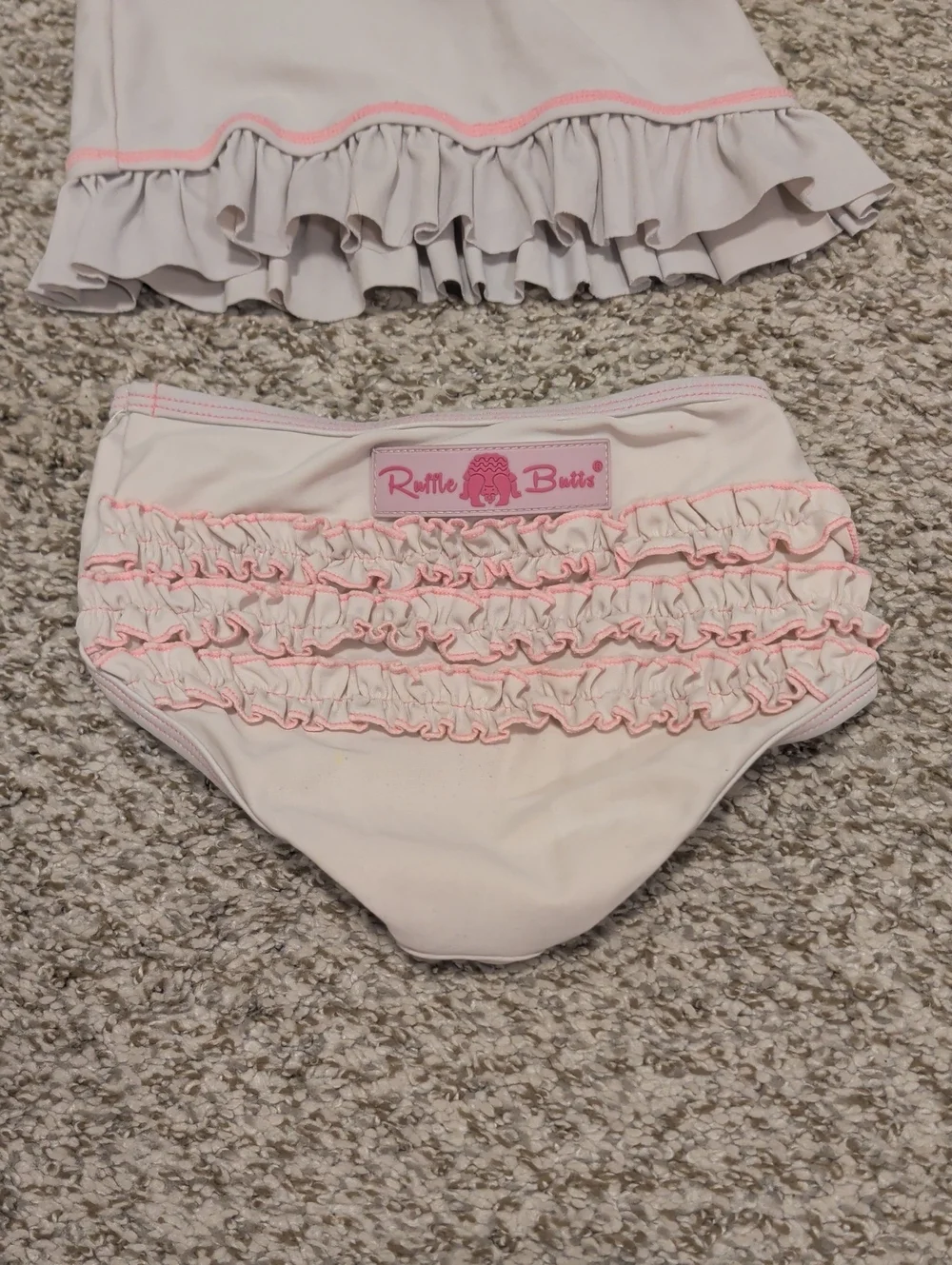 Ruffle Butts Girls Swim Wear Rash guard